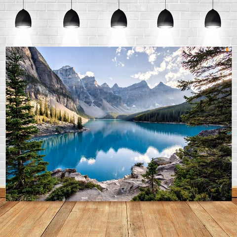 Nature Scenery Waterfall Mountain Water Backdrop Spring Landscape Window Summer Forest Jungle Background Photography Banner Prop