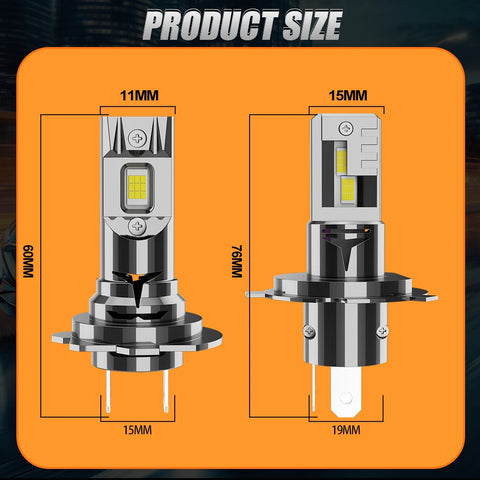 H7 H4 LED CANBUS Bulb 900000LM Super Bright 9003 HB2 6000K Led Light for Car Wireless Automobile Motorcycle Diode Headlight Lamp