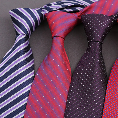 Man Thin Ties Striped Designer Necktie Men Business Formal Wedding Tie 8cm Blue Red Neck Ties Fashion Shirt Necktie Accessories