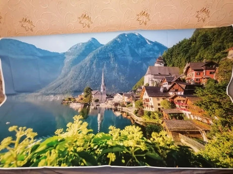 Nature Scenery Waterfall Mountain Water Backdrop Spring Landscape Window Summer Forest Jungle Background Photography Banner Prop