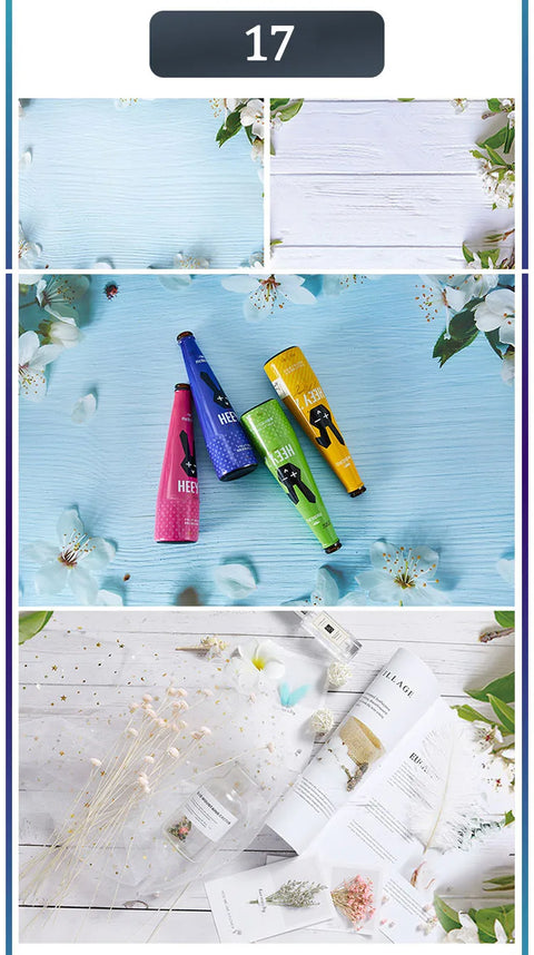 Marble Photography Backdrops 57*87CM 2 Sided Wood Grain Photo Background Wallpaper Studio Waterproof Products Photographic Props