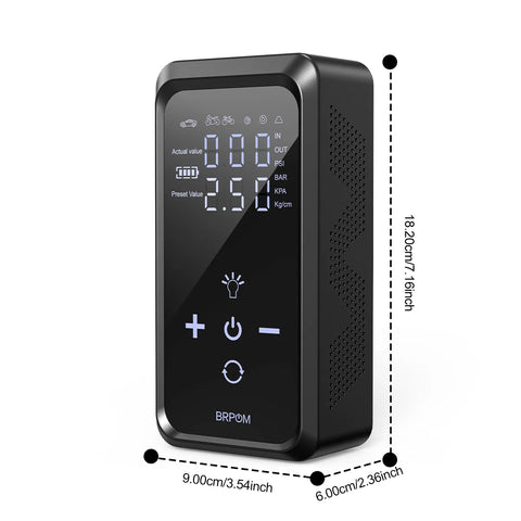 Car Jump Starter Air Pump Power Bank Lighting Portable Air Compressor 4 In 1 Cars Battery Starters Starting Auto Tyre Inflator