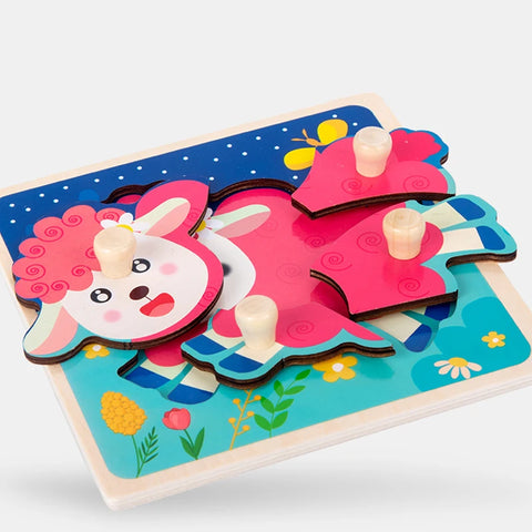 Baby Montessori Puzzles Wooden Toys for Children 1 2 3 Years Educational Learning Kids Games Child Birthday Gifts