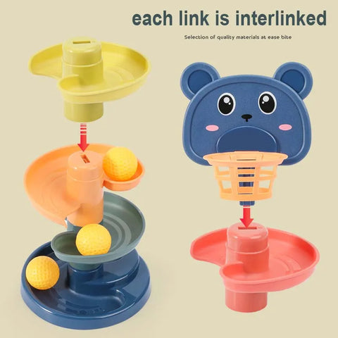 Montessori Baby Toy Rolling Ball Children Montessori Educational Games For Babies Stacking Track Baby Development Toys Children