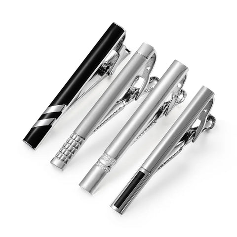 Tie Clip For Men Business Party Minimalist Tie Clips And Cufflinks To Man Shirt Gift Box Jewelry Men's Cuff Man Fashion Lawyer