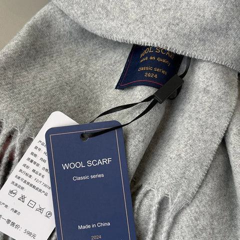 New Fashion Design Pure Wool Plaid Women Men Scarf British Classic Warm Couple Scarves High Quality Multicolored Tassel Muffler