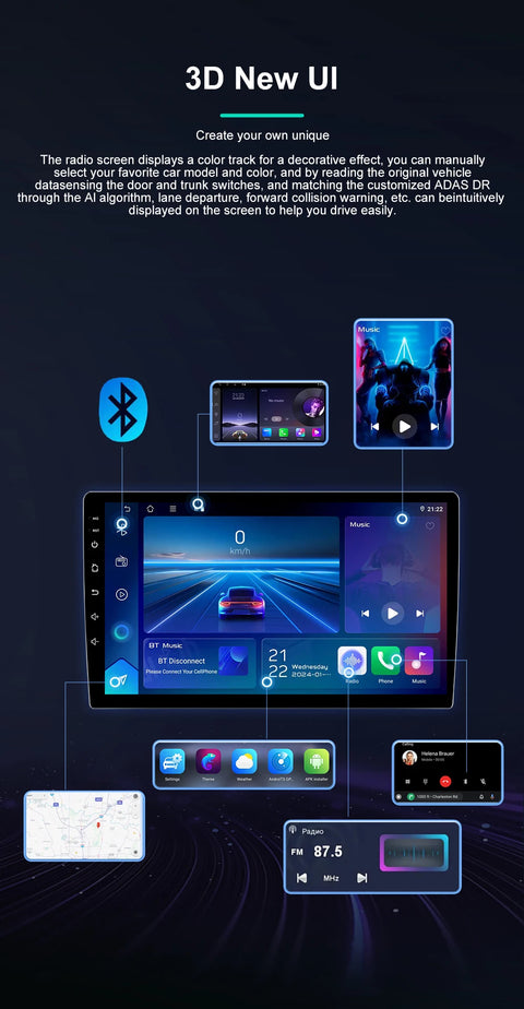 Android Car Radio For Honda Ridgeline 2006 - 2014 GPS Stereo Carplay Multimedia Player Android Auto Screen 4G Wifi No 2din DVD