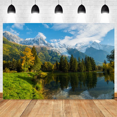 Nature Scenery Waterfall Mountain Water Backdrop Spring Landscape Window Summer Forest Jungle Background Photography Banner Prop