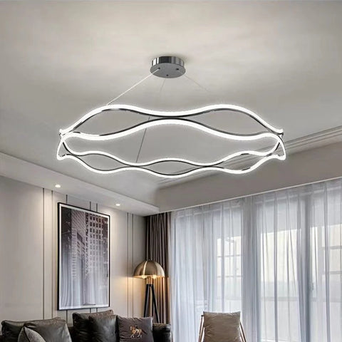 Modern Minimalist Restaurant Chandelier Nordic Luxury Living Room LED Ceiling Lamps Home Decor Designer Bedroom Hanging Lights