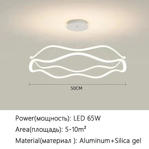 Modern Minimalist Restaurant Chandelier Nordic Luxury Living Room LED Ceiling Lamps Home Decor Designer Bedroom Hanging Lights