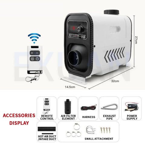 12V/24V Mini Diesel Warm Parking Heater Intelligent Constant Temperature Regulation Car Fuel Heater Fast Heating And Low Noise