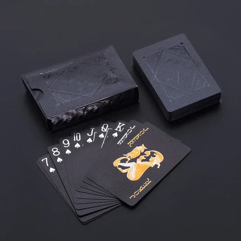 Color Black Gold Playing Card Game Card Group Waterproof Poker Suit Magic Dmagic Package Board Game Collection Entertainment