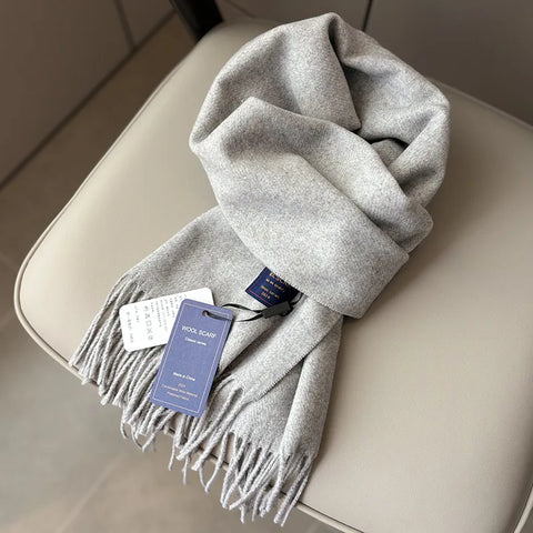 New Fashion Design Pure Wool Plaid Women Men Scarf British Classic Warm Couple Scarves High Quality Multicolored Tassel Muffler