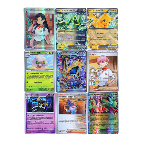 324/360 Pcs/Set Pokemon Card Brilliant Stars 151 Prismatic Evolutions PALDEAN FATES English Booster Battle Transaction Card.