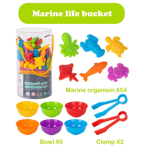 Animal series children's early education enlightenment counting toys teaching aids family cognitive classification toys