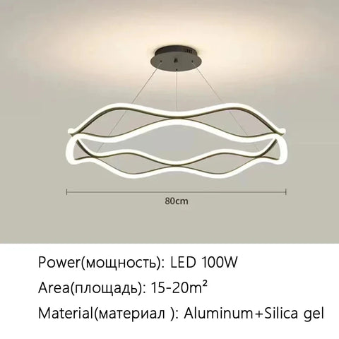 Modern Minimalist Restaurant Chandelier Nordic Luxury Living Room LED Ceiling Lamps Home Decor Designer Bedroom Hanging Lights