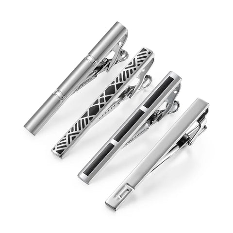 Tie Clip For Men Business Party Minimalist Tie Clips And Cufflinks To Man Shirt Gift Box Jewelry Men's Cuff Man Fashion Lawyer