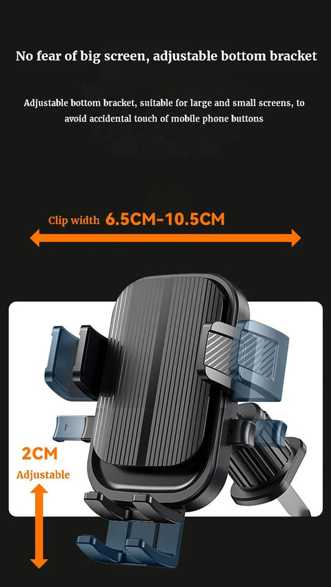 Flexible Cell Phone Holder Car, Phone Mount for Car Air Vent, Universal Auto Lock Car Phone Holder for iPhone Most Smartphone