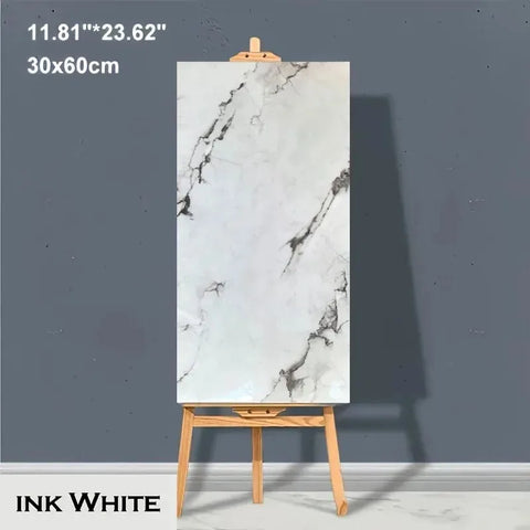 10-20pcs 30x60cm Self-Adhesive Marble PVC Floor Tiles Waterproof Peel Stick Wall Sticker Kitchen Bathroom Removable Home Decor ﻿