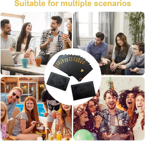 Color Black Gold Playing Card Game Card Group Waterproof Poker Suit Magic Dmagic Package Board Game Collection Entertainment