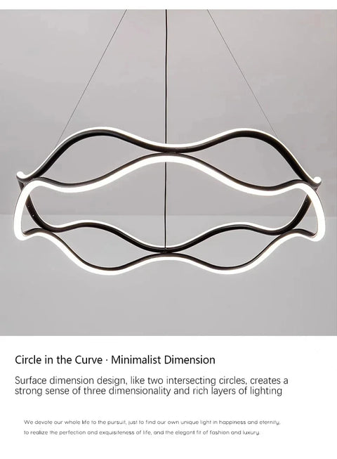 Modern Minimalist Restaurant Chandelier Nordic Luxury Living Room LED Ceiling Lamps Home Decor Designer Bedroom Hanging Lights