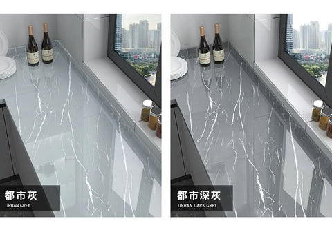 10M x 80CM Marble Self Adhesive Wallpaper Waterproof Oil Proof Kitchen Stickers Thermostability Decorative Film Home Decor