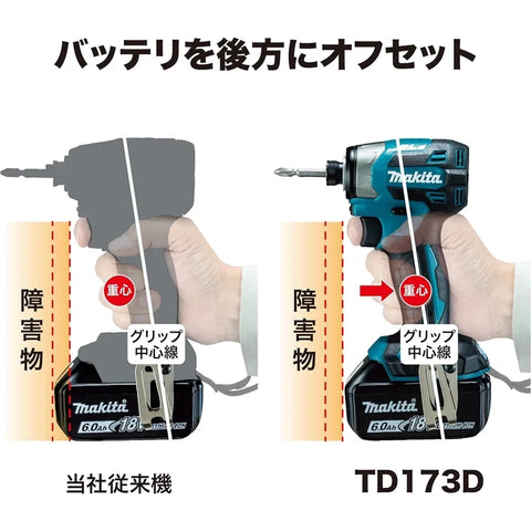 Makita DTD173 1800rpm Brushless Electric screwdriver Impact Driver 180Nm  Electric Drill Wood/Bolt/T-Mode For Makita 18V Battery