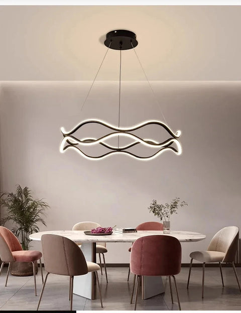 Modern Minimalist Restaurant Chandelier Nordic Luxury Living Room LED Ceiling Lamps Home Decor Designer Bedroom Hanging Lights