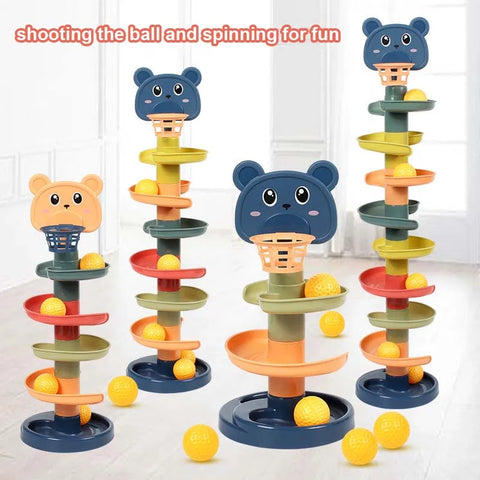 Montessori Baby Toy Rolling Ball Children Montessori Educational Games For Babies Stacking Track Baby Development Toys Children