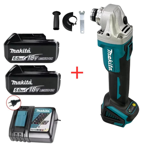 100% Original Makita DGA404 125mm Brushless Electric Angle Grinder 6 Speed Cordless Polisher Multifunction Machine Power Tools