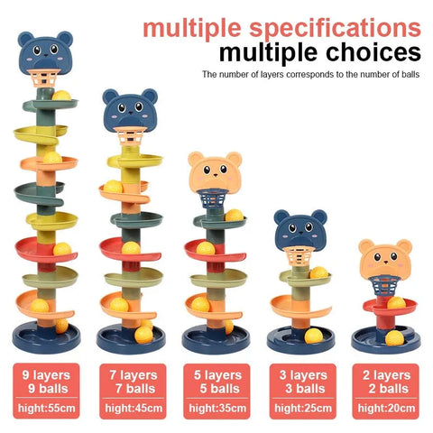 Montessori Baby Toy Rolling Ball Children Montessori Educational Games For Babies Stacking Track Baby Development Toys Children