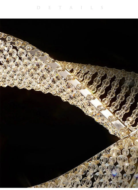 Modern Home Decoration Bar Lobby Restaurant Ceiling Chandelier Luxury Gold Gloss K9 Crystal Chandelier Indoor Lighting Led Light