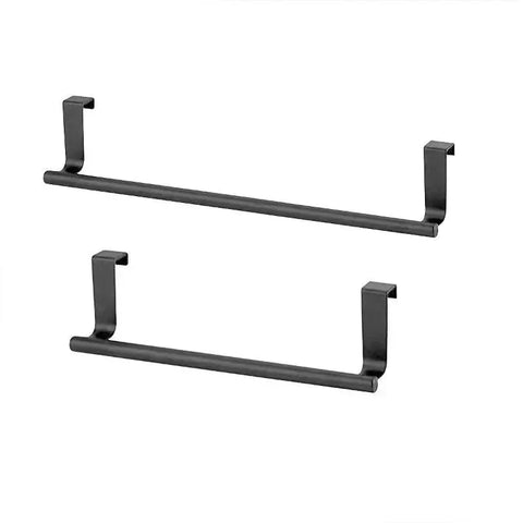 Towel Rack Over Door Stainless Steel Towel Bar Storage Organizer Bathroom Kitchen Cabinet Door Hanging Towel Rack