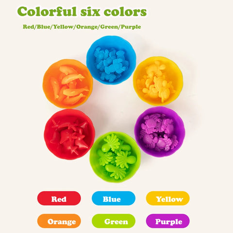 Animal series children's early education enlightenment counting toys teaching aids family cognitive classification toys