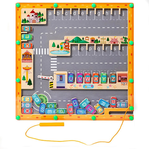 Magnetic Montessori Color And Number Maze Wooden Fine Motor Skills Toys Educational Preschool Learning Activities for Ages 3-5