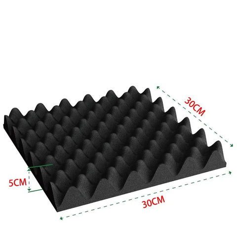 Cloududa 30x30x5cm 24pcs Studio Acoustic Foam Soundproof Effective Wedge Tiles Sound Insulation Absorption Treatment Panels