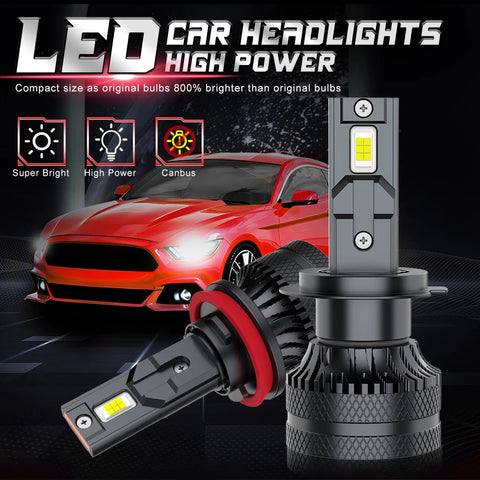 30000LM H7 H11 LED Bulbs Headlight 220W for Car Headlamp H4 H1 H8 H9 9005 9006 HB3 HB4 9012 HIR2 Auto Diode Lamps Canbus 6000K