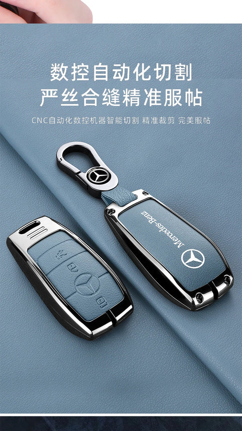 For Mercedes-Benz A C E G S Class CLA CLS GLA GLC GLE GLK Vito Sprinter SLK Viano ML Car Alloy Key Case Key Bag Shell Key Chain