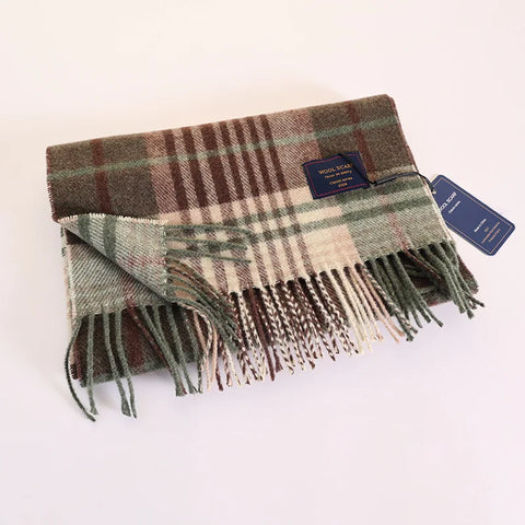 New Fashion Design Pure Wool Plaid Women Men Scarf British Classic Warm Couple Scarves High Quality Multicolored Tassel Muffler