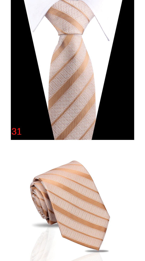 Luxury Mens Tie 7.5cm New Style Fashion Necktie Paisley Striped Gravata For Men Fit Wedding Workplace Suit Accessories