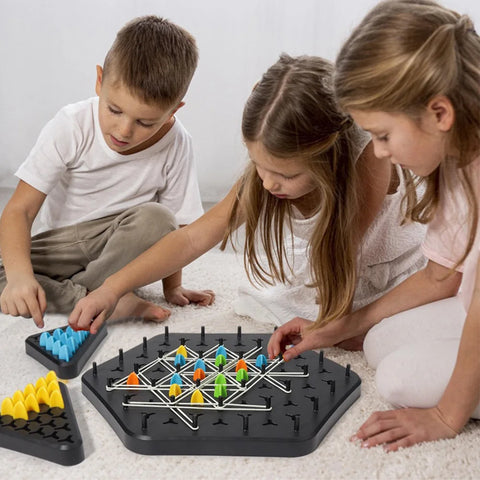 Territory Capture Family Game Funny Chain Triangle Game Geometry Chain Chess Puzzle Family Interaction Exercise Thinking Toys