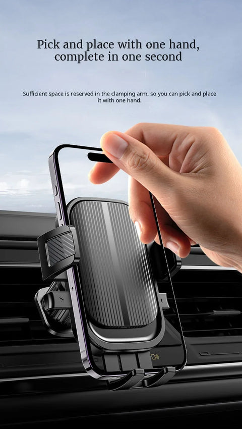 Flexible Cell Phone Holder Car, Phone Mount for Car Air Vent, Universal Auto Lock Car Phone Holder for iPhone Most Smartphone