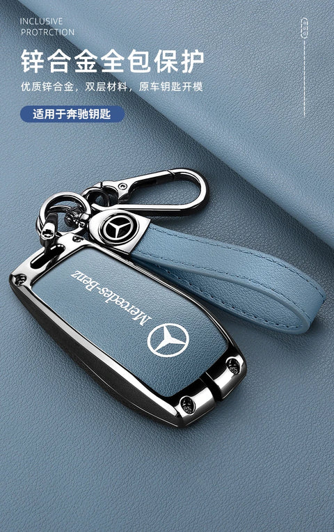 For Mercedes-Benz A C E G S Class CLA CLS GLA GLC GLE GLK Vito Sprinter SLK Viano ML Car Alloy Key Case Key Bag Shell Key Chain