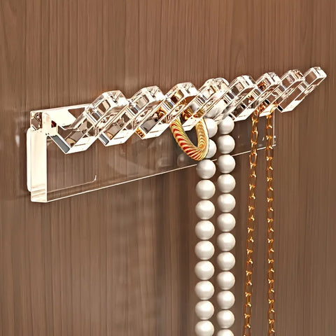 3/6Pcs Self-Adhesive Necklace Organizer, Space-Saving Multi-Functional Jewelry Organizer, Necklace Holder Wall Mounted