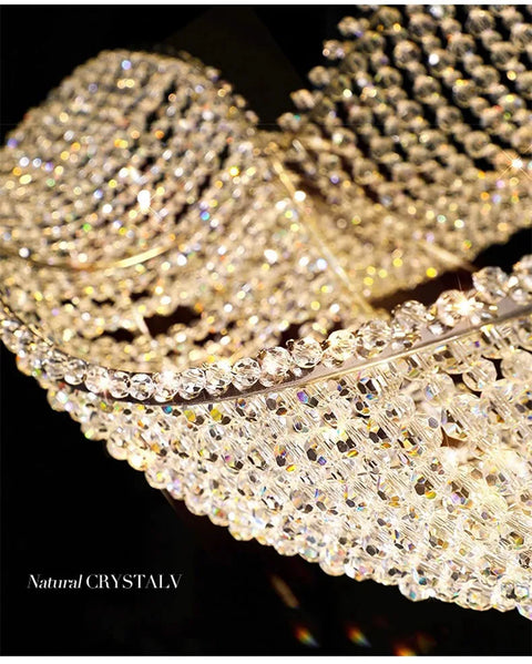 Modern Home Decoration Bar Lobby Restaurant Ceiling Chandelier Luxury Gold Gloss K9 Crystal Chandelier Indoor Lighting Led Light