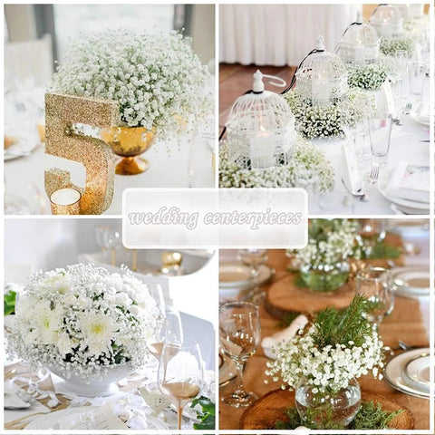 5/10/20Pcs Artificial Baby's Breath Flowers Real Touch Gypsophila Suitable for Wedding Bride Engagement Home Ornament Room Decor