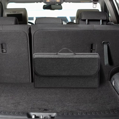 1PC Dark gray car felt storage box car storage bag enlarged and thickened soft felt storage box household storage box