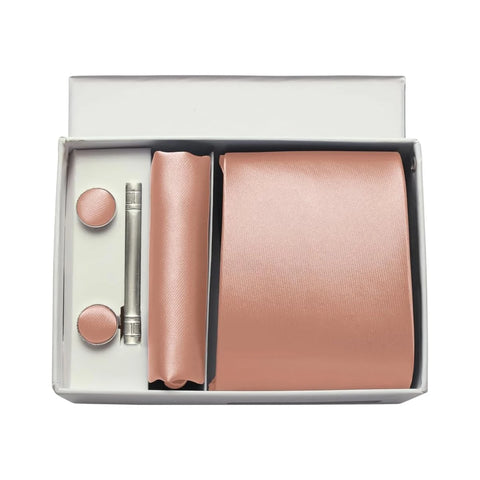 Mens Silk Tie 8cm Solid Red Blue Necktie Handkerchief Cufflinks Gift box set Formal Ties For Man Workplace Business Wedding Gift