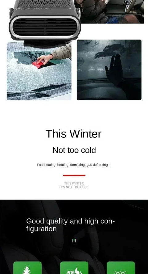 Xiaomi Portable Car Heater Car 12V Heater 24V Car Heater Windshield Automatic Defogging Defrost Heater Fast Heating 2025 New