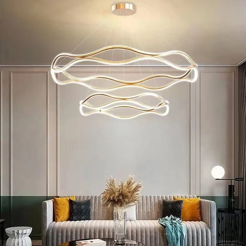 Modern Minimalist Restaurant Chandelier Nordic Luxury Living Room LED Ceiling Lamps Home Decor Designer Bedroom Hanging Lights
